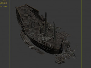 jiuyou waters-broken ship 2 3Dモデル