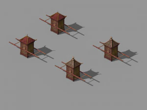 mansión-qinqiong-transporte-qiaozi Modelo 3D