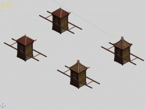 qinqiong mansion-transportation-qiaozi Model 3D