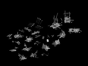 war-ruins-chariot 01 Modèle 3D