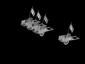 war-wooden chariot 01 Modello 3D