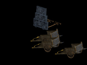 war-wooden chariot 02 3D 模型