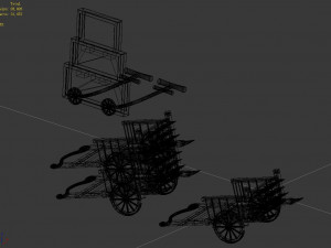war-wooden chariot 02 3D 模型