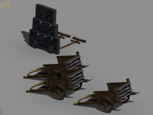 war-wooden chariot 02 3D 模型