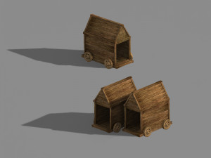 war-wooden chariot 03 3D 모델