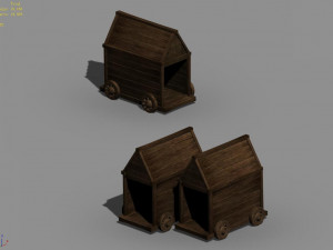 war-wooden chariot 03 Model 3D