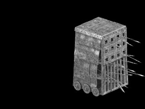 war-wooden chariot 04 3D Модель