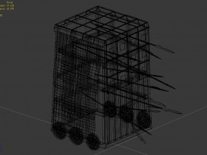 war-wooden chariot 04 3D Модель