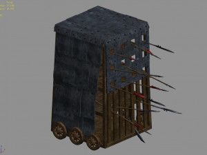 war-wooden chariot 04 3D Модель