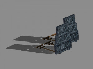 war-wooden chariot 05 3D मॉडल