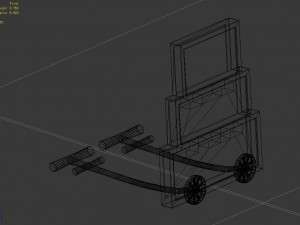 war-wooden chariot 05 3D-Modell
