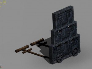 war-wooden chariot 05 3D-Modell