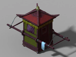 중국 고대 교통 세단 의자 13 3D 모델