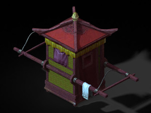 china-ancient-traffic-sedan chair 13 3D Model