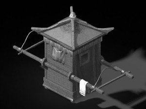china-ancient-traffic-sedan chair 13 3D Model
