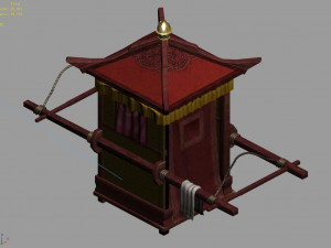 china-ancient-traffic-sedan chair 13 3D Model