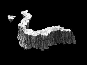 baihua valley-cliff 3D-Modell