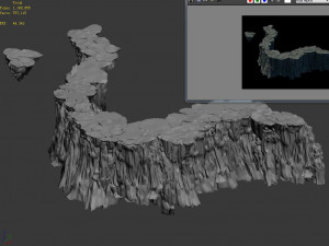 baihua valley-cliff 3D-Modell
