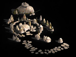 탄생석-미나 3D 모델