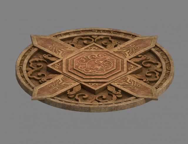 floor decoration-disc 3D Модель .c4d .max .obj .3ds .fbx .stl .blend 