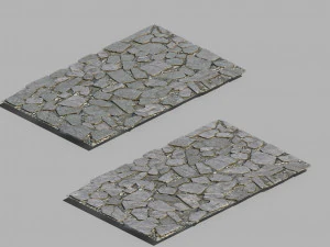 表面-黄河-大きな石レンガ 3Dモデル