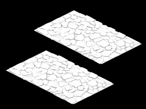 surface-yellow river-big stone brick Modello 3D
