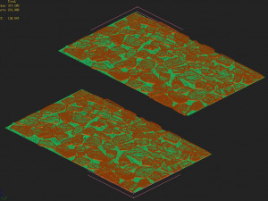 surface-yellow river-big stone brick Modello 3D