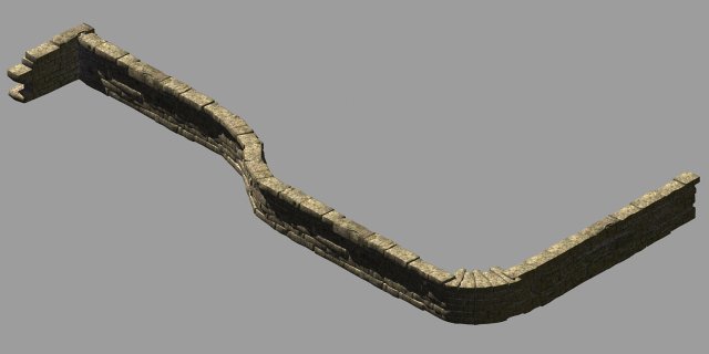 topography-embankment-river dam 32 3D Model .c4d .max .obj .3ds .fbx .stl .blend 