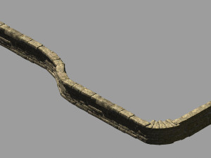 topography-embankment-river dam 32 3D 모델