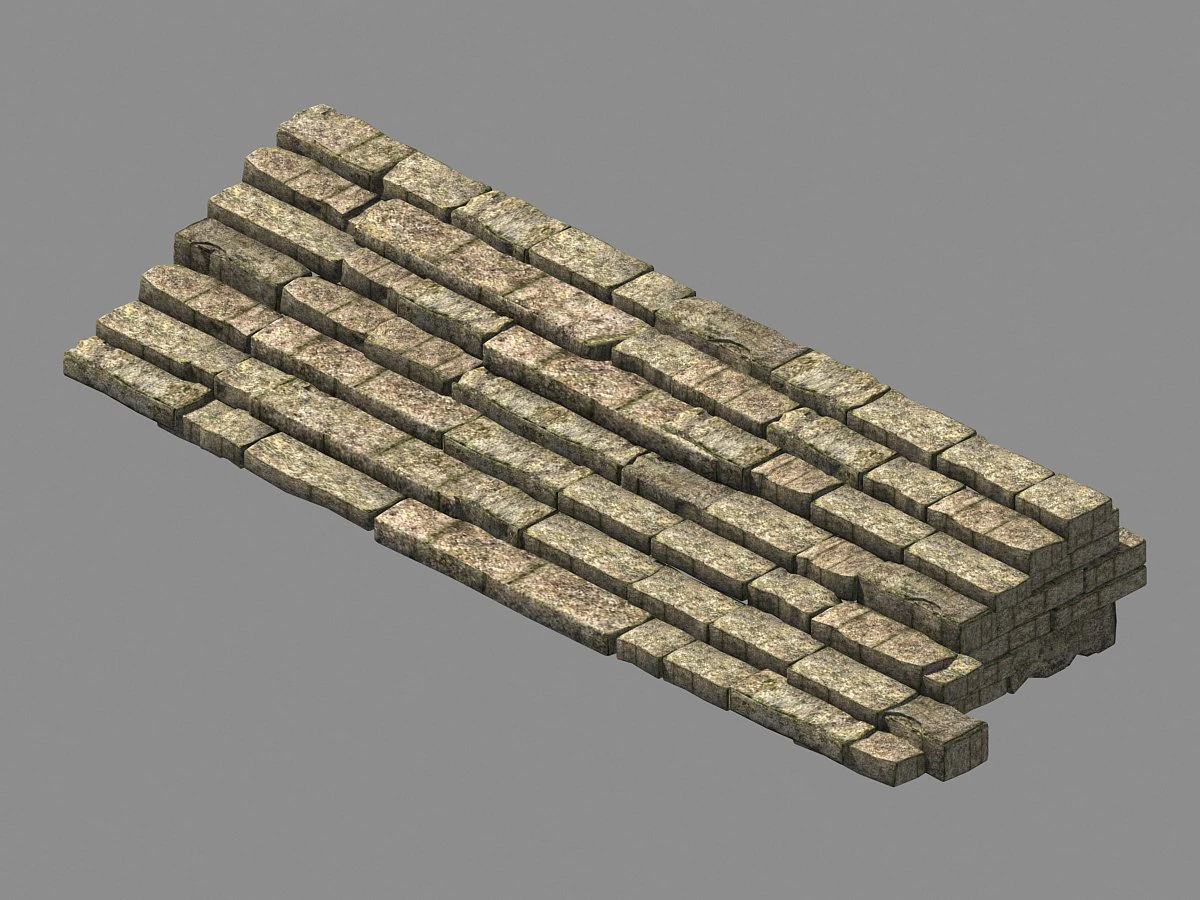 topography-embankment-river dam-stairs 12 3D Model .c4d .max .obj .3ds .fbx .stl .blend 