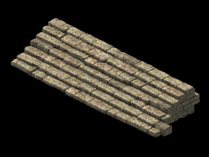 topography-embankment-river dam-stairs 12 Modello 3D