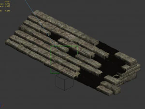 topography-embankment-river dam-stairs 12 3D Model