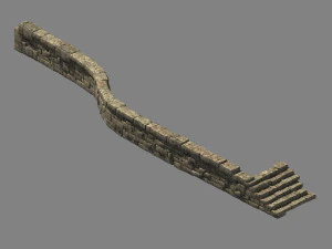 topografie-dijk-rivierdam-trappen 32 3D Model