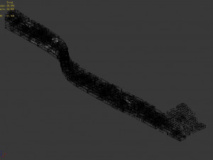 topography-embankment-river dam-stairs 32 3D Model