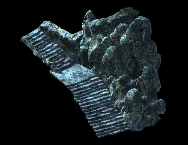 terrain-sea floor-stairs 32 3D Model .c4d .max .obj .3ds .fbx .stl .blend 