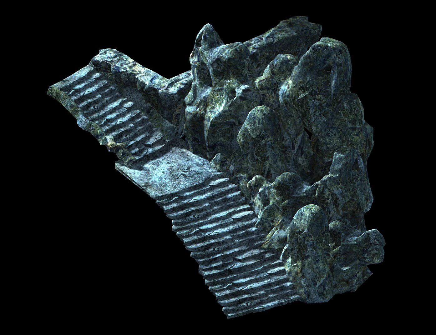 terrain-sea floor-stairs 32 3D Model .c4d .max .obj .3ds .fbx .stl .blend 