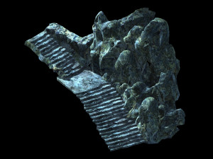 terrain-sea floor-stairs 32 3D Model