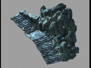 terrain-sea floor-stairs 32 3D Model