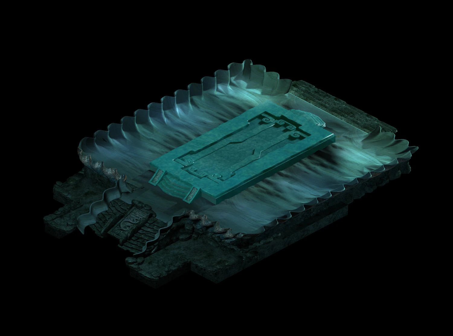 topography-sea floor-tomb 23 3D Model .c4d .max .obj .3ds .fbx .stl .blend