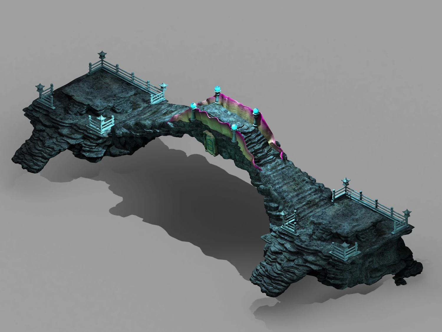 topography-seabed-stone bridge 65 3D Model .c4d .max .obj .3ds .fbx .stl .blend
