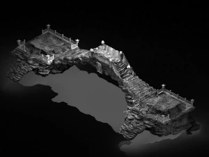 topography-seabed-stone bridge 65 3D Model