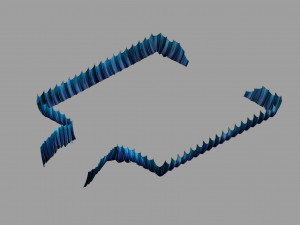 terrain-seabed-fish railing 3D 모델