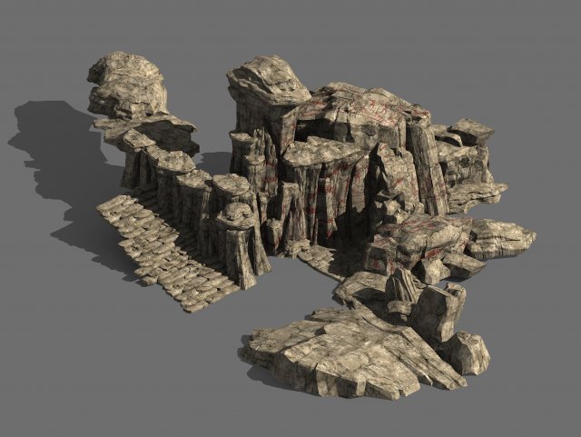terrain-mountain-stone-stairs 30 Modelo 3D .c4d .max .obj .3ds .fbx .stl .blend 