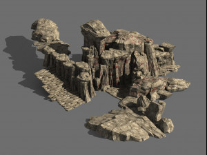 terrain-mountain-stone-stairs 30 3Dモデル