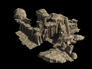 terrain-mountain-stone-stairs 30 Modelo 3D