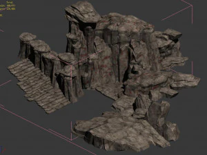 terrain-mountain-stone-stairs 30 3D Model