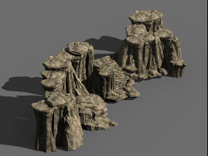 terrain-mountain-stone-stairs 326 3D Model