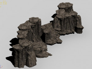 terrain-mountain-stone-stairs 326 Modelo 3D