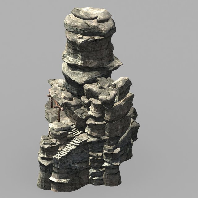terrain-mountain-stone mountain 071 Modello 3D .c4d .max .obj .3ds .fbx .stl .blend 