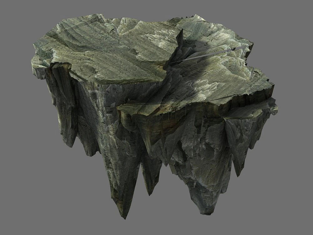 terrain-mountain-stone mountain 0734 3D Model .c4d .max .obj .3ds .fbx .stl .blend